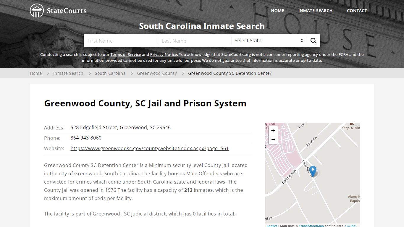 Greenwood County, SC Jail and Prison System - State Courts